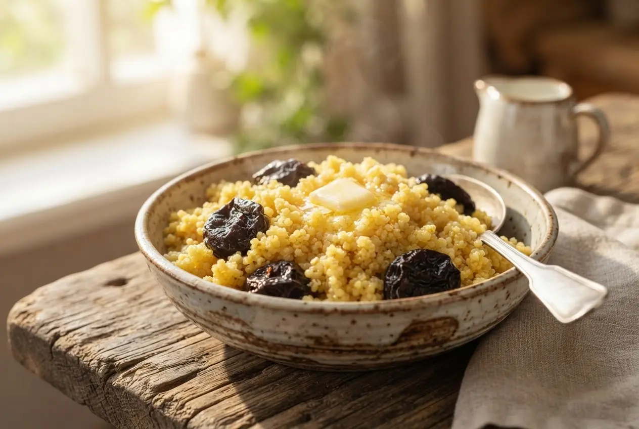 Пшённая каша с черносливом